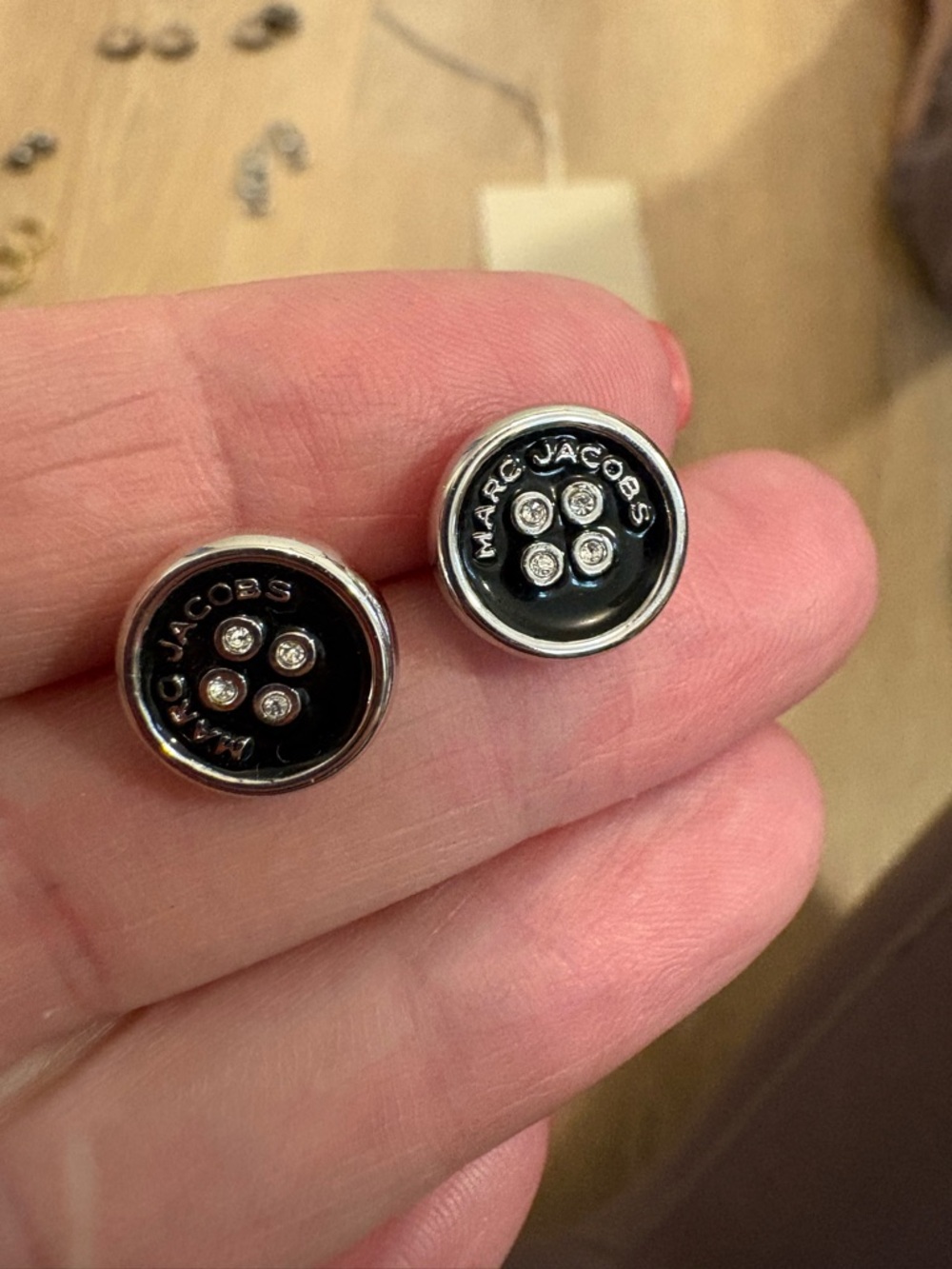 NWOT Marc Jacobs Button Stud Earrings